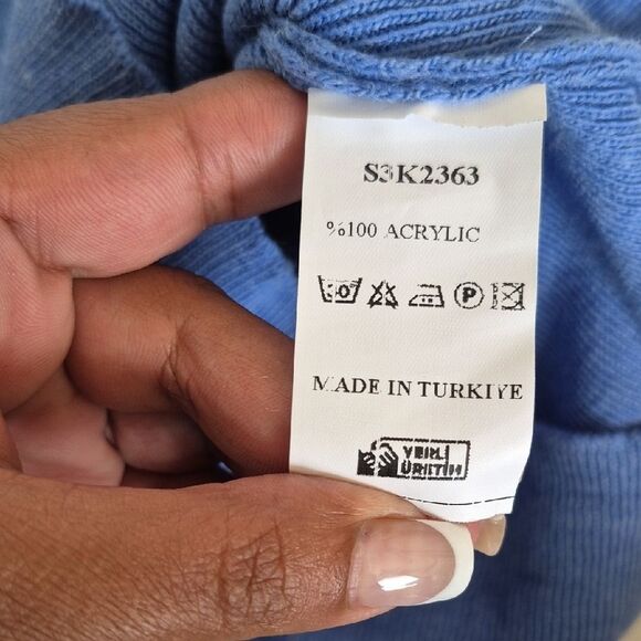 Chic Long Sleeve Sweater Blue Dress - Picture 8 of 16